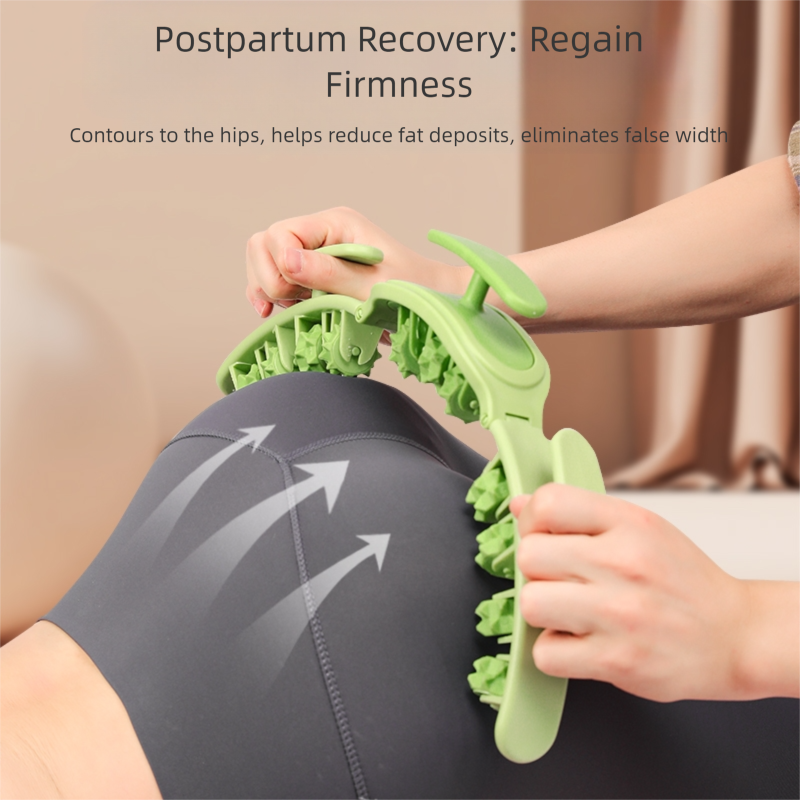 Green Removable Adjustable Wrap-Around Muscle Roller - 11-Wheel Deep Tissue Massager for Legs, Arms & Body - Image 7