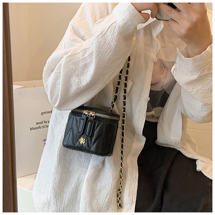 Black Chic Quilted Mini Box Crossbody Bag - Luxury Style Chain Purse for Women - Image 6