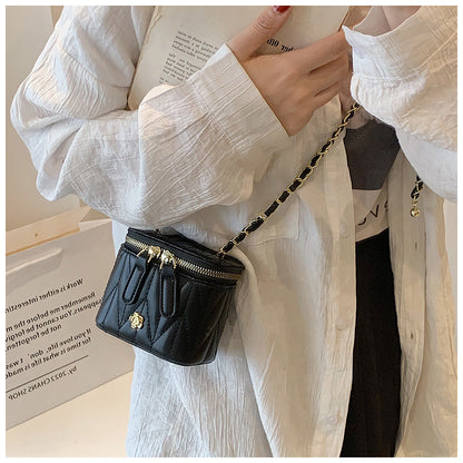 Black Chic Quilted Mini Box Crossbody Bag - Luxury Style Chain Purse for Women - Image 7