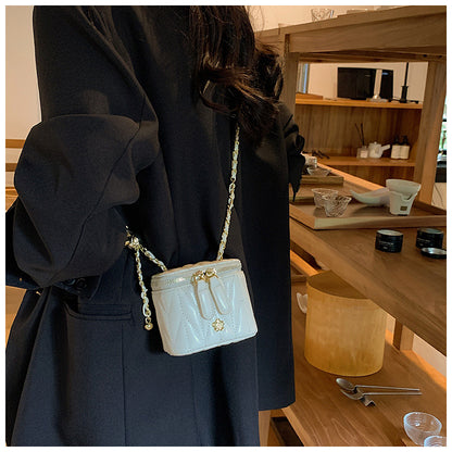 Beige Chic Quilted Mini Box Crossbody Bag - Luxury Style Chain Purse for Women - Image 6