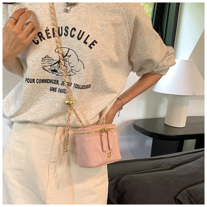 Pink Chic Quilted Mini Box Crossbody Bag - Luxury Style Chain Purse for Women - Image 7