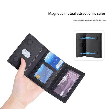 Brown 3-in-1 Magnetic Wallet for MagSafe - Slim PU Leather Card Holder with Kickstand - Image 6