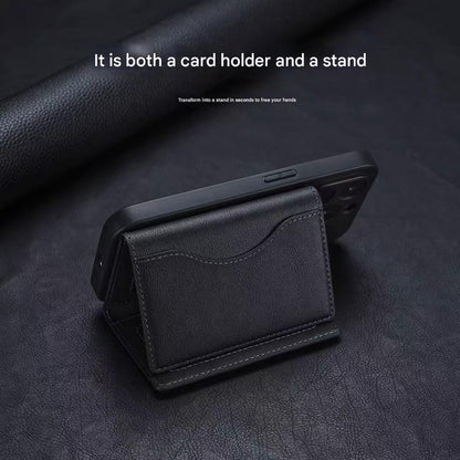 Brown 3-in-1 Magnetic Wallet for MagSafe - Slim PU Leather Card Holder with Kickstand - Image 9