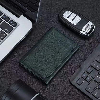 Dark Green 3-in-1 Magnetic Wallet for MagSafe - Slim PU Leather Card Holder with Kickstand