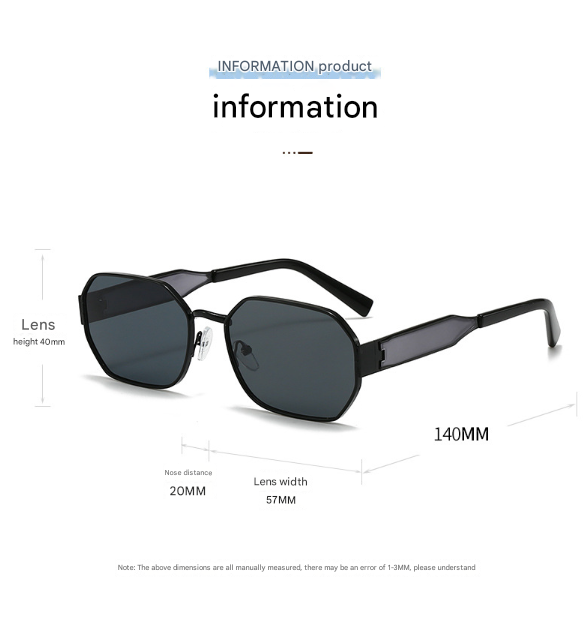 Gold Frame and Pink Grey Lenses Modern Retro Geometric Sunglasses - Chic Metal Frame with UV400 Lenses and Black PU Leather Protective Case - Image 8