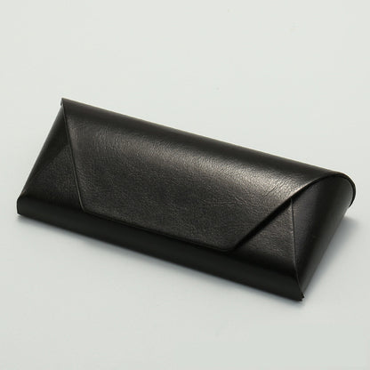 2 Pcs ( 1 Brown + 1 Black ) Vintage Style PU Leather Eyewear Case - Protective Hard Shell with Soft Lining - Image 3