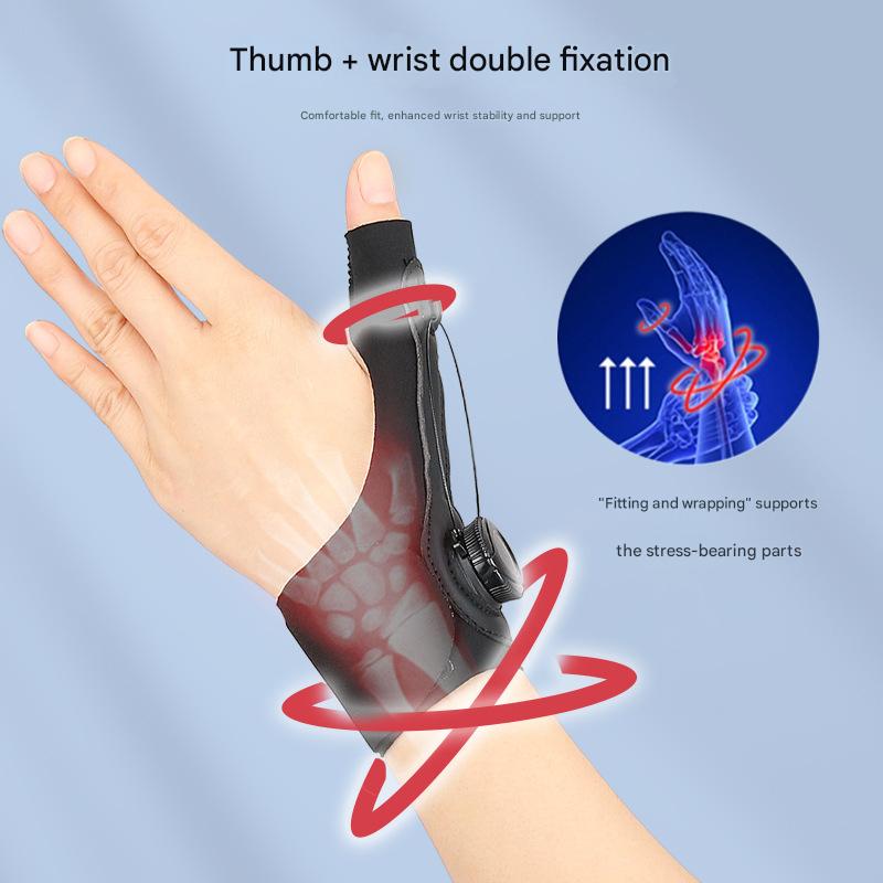 Black Adjustable Thumb Brace with Dial System - Wrist & Thumb Stabilizer for Pain Relief - Image 3
