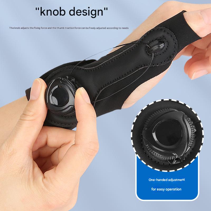 Black Adjustable Thumb Brace with Dial System - Wrist & Thumb Stabilizer for Pain Relief - Image 4