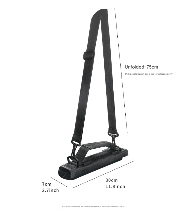 Black Compact Golf Club Carrier - Lightweight Sunday Practice Bag for Driving Range - Image 7