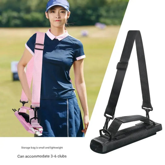 Blue Compact Golf Club Carrier - Lightweight Sunday Practice Bag for Driving Range - Image 2