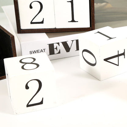 White Ghost Shape Festive Halloween Countdown Blocks - Reusable Wooden Perpetual Calendar for Desk Decor - Image 7