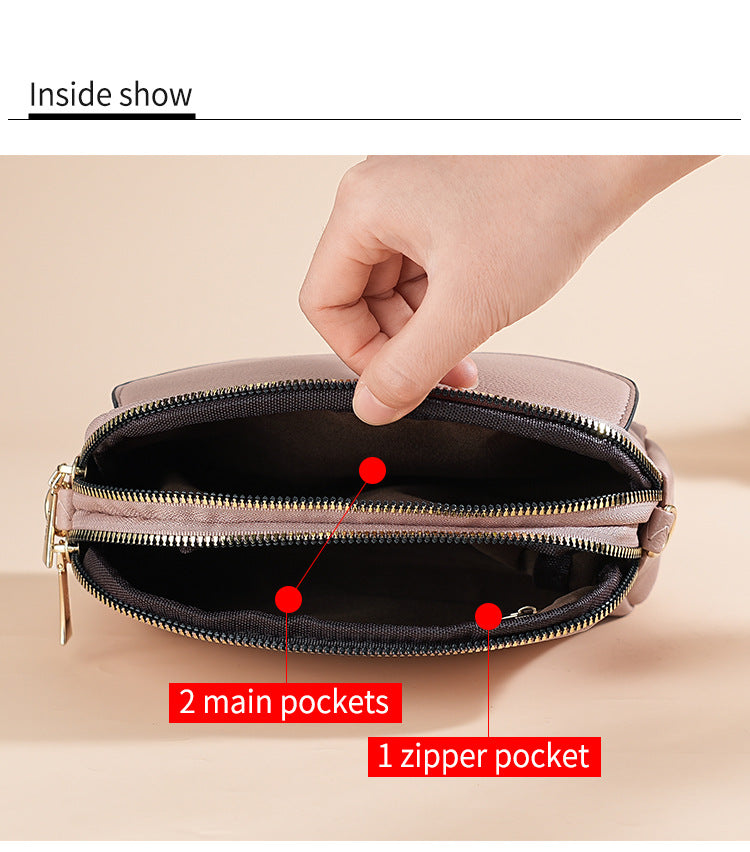 Red Chic Quilted Crossbody Bag - Multi-Compartment PU Leather Shoulder Purse - Image 6