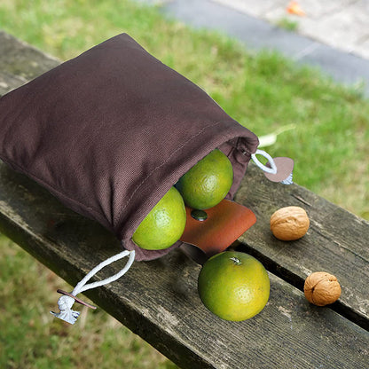 Black Collapsible Canvas Foraging Pouch - Hands-Free Belt Bag for Hiking & Camping Activities - Image 8