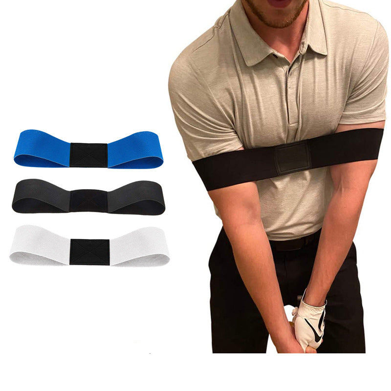 White Golf Swing Trainer Arm Band - Simple Posture Corrector for Improved Alignment & Connection - Image 5