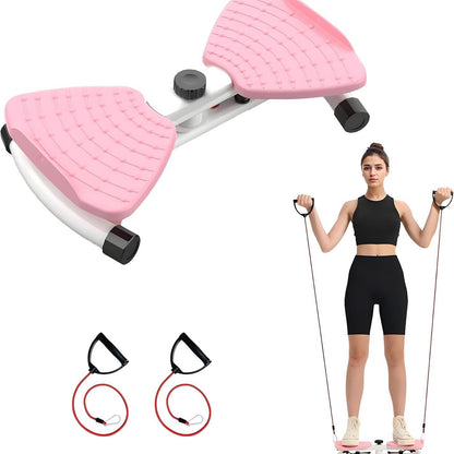 Blue Split Leg & Waist Twister Board - Core Abdominal Trainer with Resistance Bands for Home Fitness - Image 5