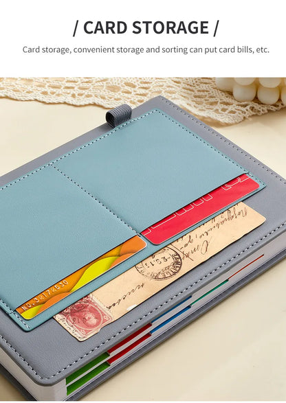 Grey A5 PU Leather Agenda for Productivity & Time Management-Undated Daily & Hourly Planner Pro  - Image 6