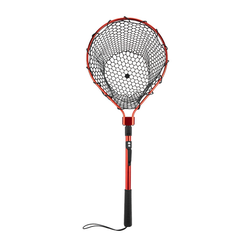 Black High Strength Large Landing Net - Fishing Net with Foldable Handle and Soft Rubber Netting, Dip Net for Fishing, Ideal for Boat, Pier, River Angling - Image 4