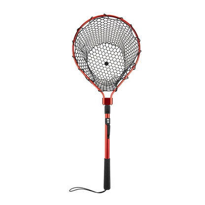 Red High Strength Large Landing Net - Fishing Net with Foldable Handle and Soft Rubber Netting, Dip Net for Fishing, Ideal for Boat, Pier, River Angling - Image 4