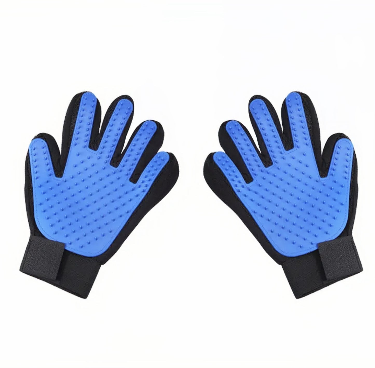 3 Pairs Blue Pet Grooming Gloves for Dogs & Cats - Deshedding, Bathing & Massage Brush  - Image 5