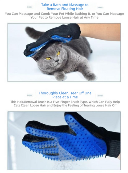 5 Pairs Blue Pet Grooming Gloves for Dogs & Cats - Deshedding, Bathing & Massage Brush  - Image 3