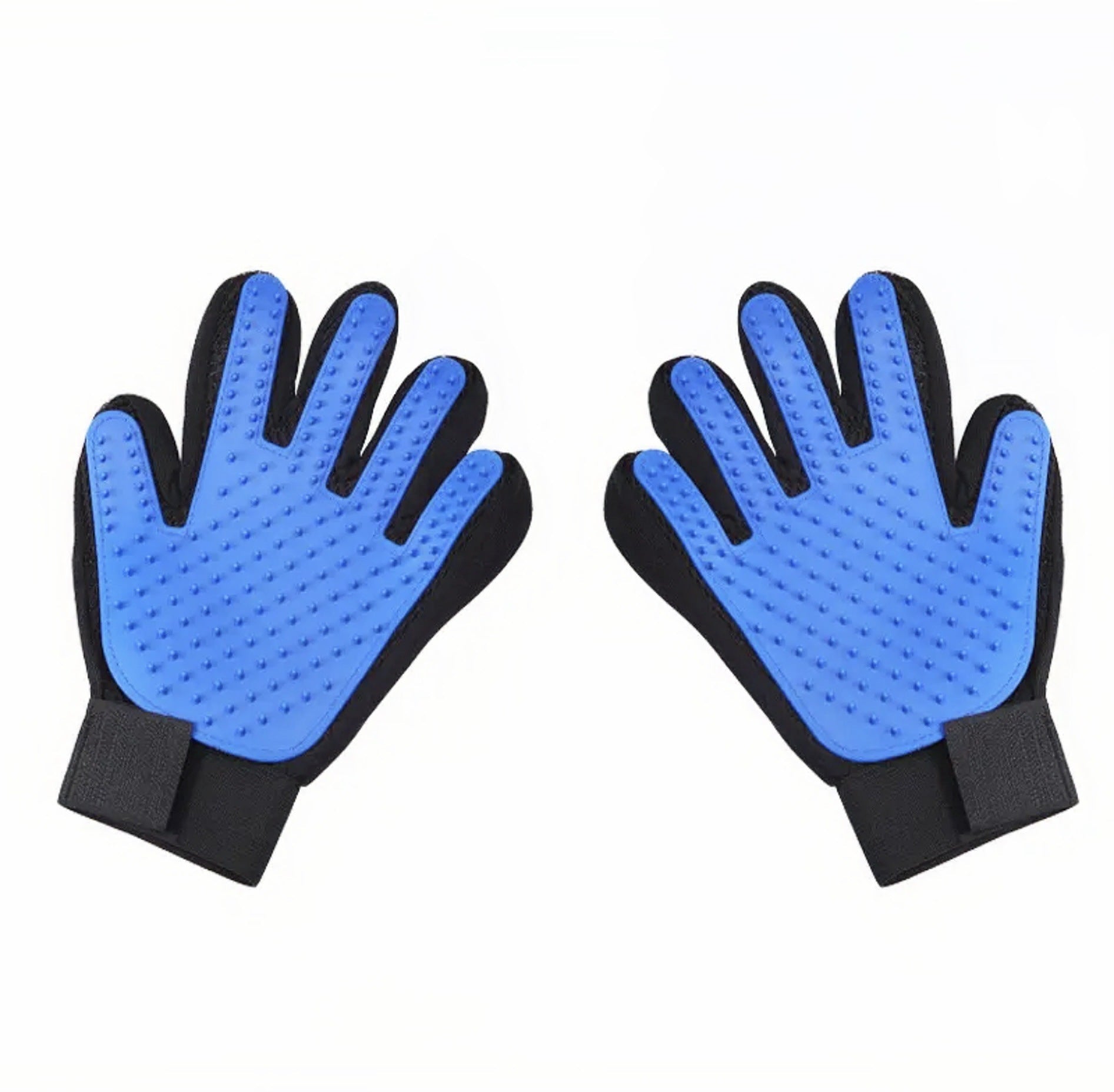 5 Pairs Blue Pet Grooming Gloves for Dogs & Cats - Deshedding, Bathing & Massage Brush  - Image 4