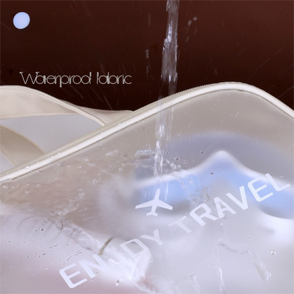 Beige Waterproof Wet Dry Separation Travel Bag - Gym, Beach, Swim, Sports Tote with Shoe Compartment(Filming props are not included) - Image 3