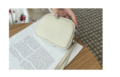 Olive Green Women's Mini Genuine Leather Coin Purse Double Zipper Organiser Multi-function Wristlet Wallet - Image 8