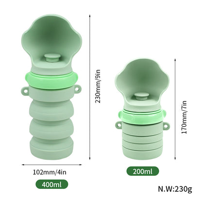 Brown Portable Collapsible Pet Water Bottle for Dogs Outdoor Travel Drinking Dispenser Silicone Pet Water Cup - Image 6