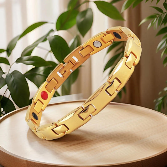Silver Men's Titanium Steel Magnetic Bracelet with Negative Ions and Germanium Elements - Image 3
