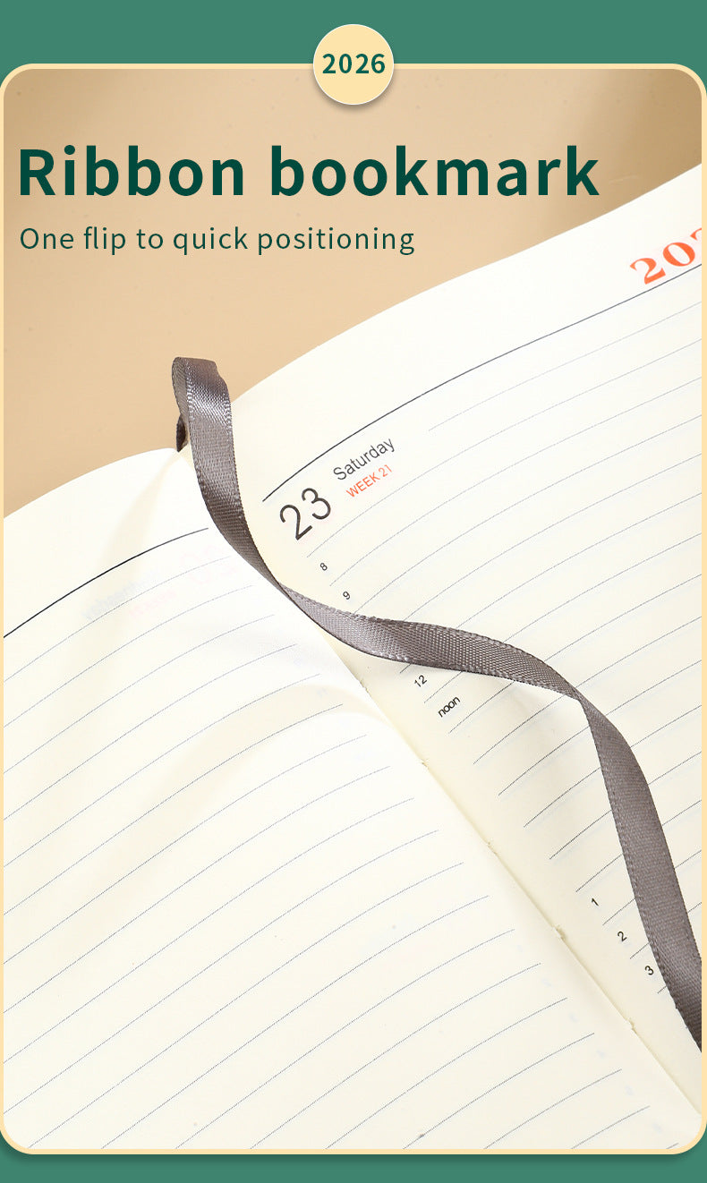 Blue 2026 A5 English Daily Planner Notebook 365-Day Schedule Book for Monthly & Annual Planning - Image 5