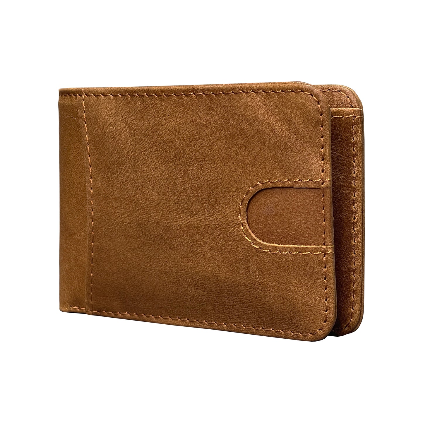 Black Men's Genuine Leather Wallet Vintage Casual Short Bi-fold Cowhide Money Clip Card Holder - Image 3