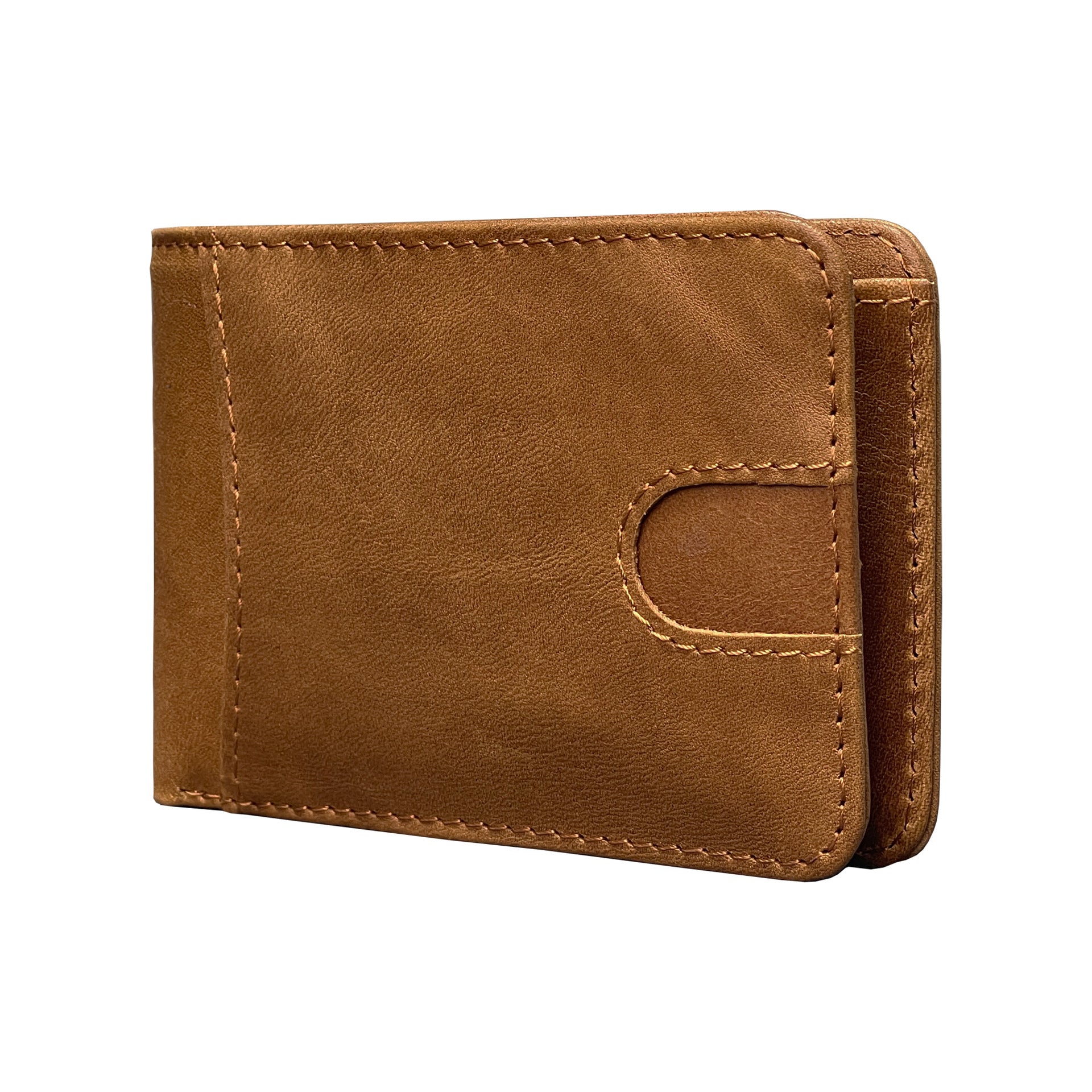 Black Men's Genuine Leather Wallet Vintage Casual Short Bi-fold Cowhide Money Clip Card Holder - Image 3