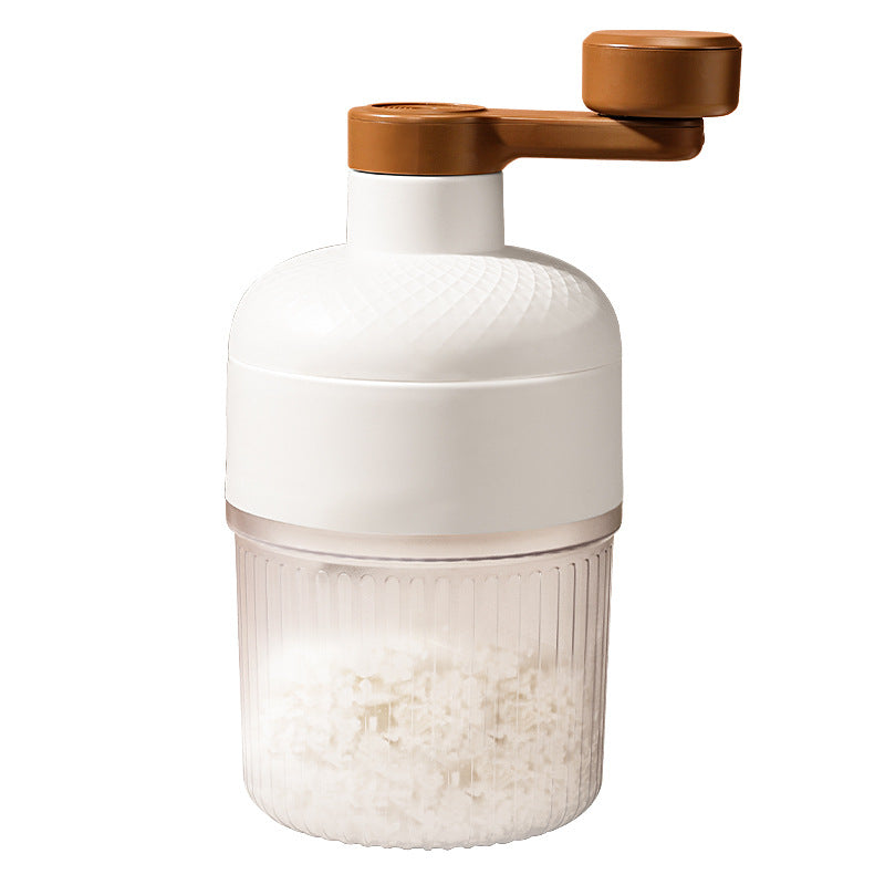 Manual Ice Shaver Machine Portable Hand-Crank Snow Cone Maker for Home Use with 2 Ice Cube Molds - Image 2