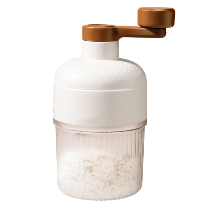 Manual Ice Shaver Machine Portable Hand-Crank Snow Cone Maker for Home Use with 2 Ice Cube Molds - Image 2