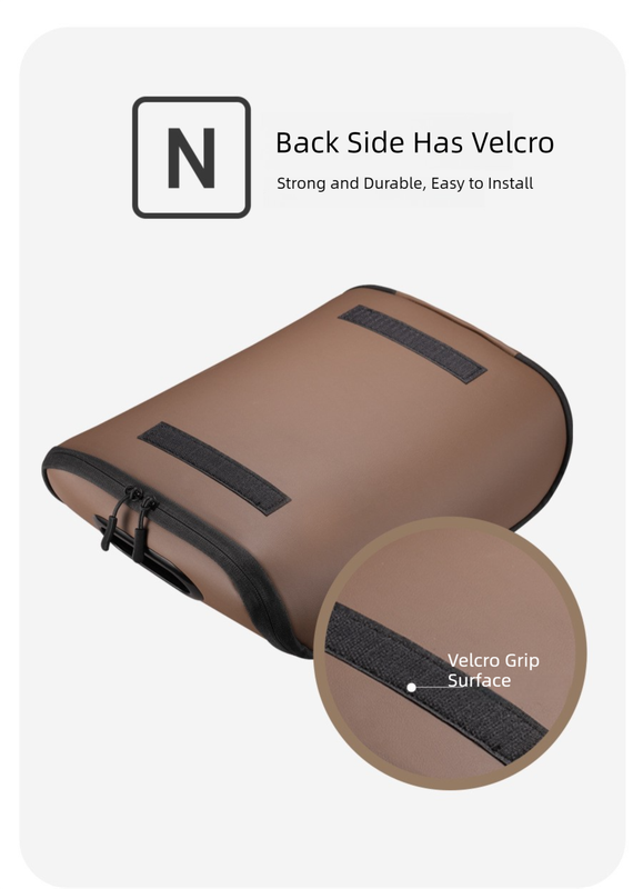 Brown Premium Car Under-Seat Shoe Organiser Box - PVC Leather Storage Case with Anti-Slip Velcro Fixation - Space Saving Vehicle Interior Solution - Image 6