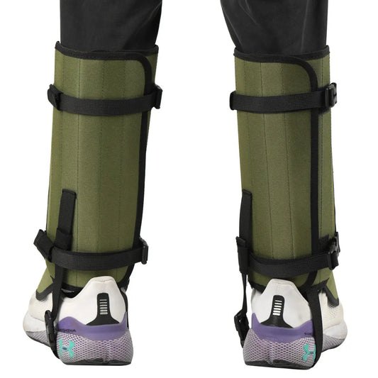 Black Outdoor Waterproof Leg Gaiters - Anti-Snake Bite & Scratch Protection Boot Covers - Breathable Nylon Oxford Leg Guards for Hiking Camping - Image 3