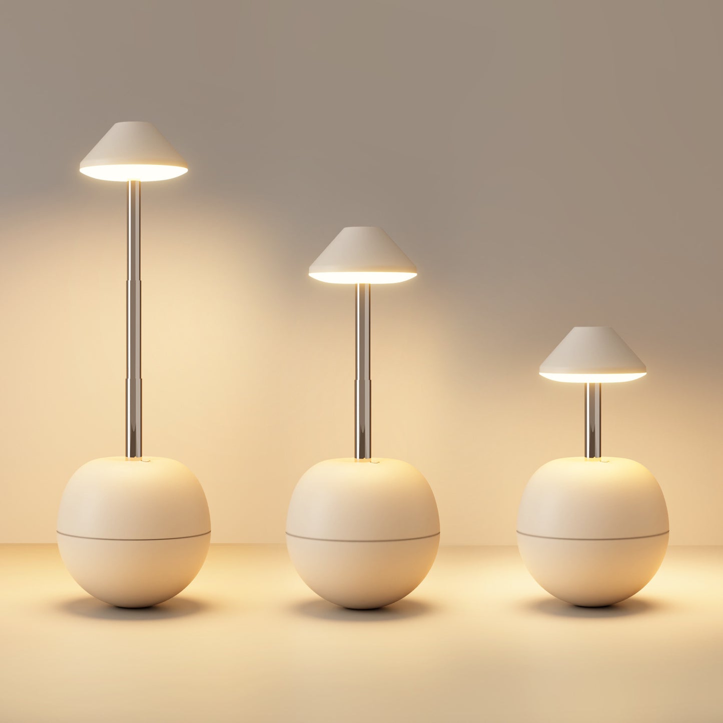 White Creative Tumbler LED Night Light - Rechargeable RGB Desk Lamp with Remote Control - Height Adjustable, Brightness Adjustable, Bedside Ambient Light - Image 3