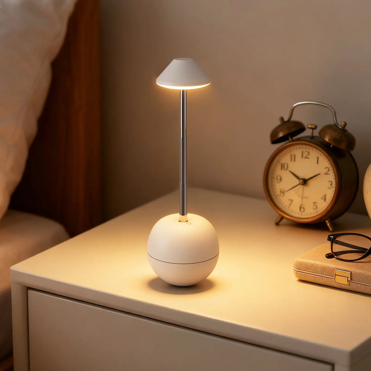 Green Creative Tumbler LED Night Light - Rechargeable RGB Desk Lamp with Remote Control - Height Adjustable, Brightness Adjustable, Bedside Ambient Light - Image 6