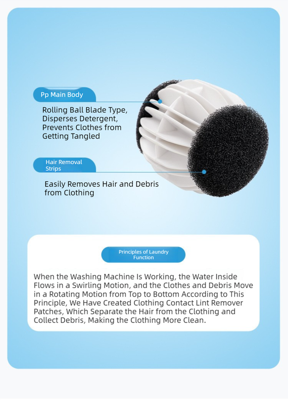 Magic Laundry Balls Set of 4 - Anti-Pilling Fuzzy Lint Remover for Washing Machine - Image 6