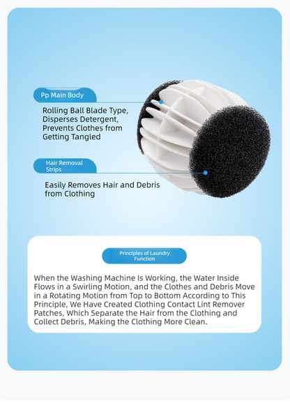 Magic Laundry Balls Set of 4 - Anti-Pilling Fuzzy Lint Remover for Washing Machine - Image 6