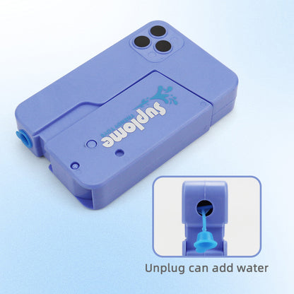 2 Pcs Blue Mini Foldable Phone Water Gun - Portable Dual-Nozzle Spray Toy for Summer Fun and Stress Relief - Image 3
