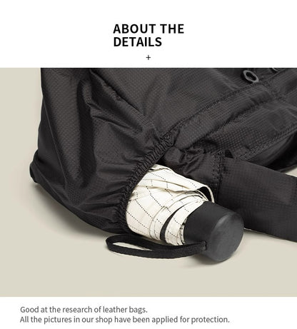 Grey Large Capacity Nylon Tote Bag - Water Resistant Casual Shoulder Bag for Daily Use and Outdoor Activities - Image 6