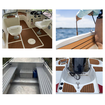 Grey Striped EVA Boat Deck Mat - Waterproof Non-Slip Flooring for Yacht, Boat, and Outdoor Use(2400x450x6mm) - Image 8