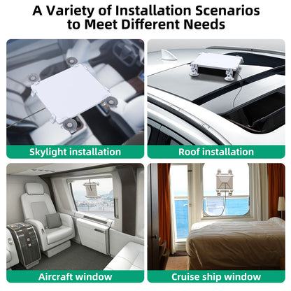 White Star Mini Car Suction Mount Bracket - Universal Glass Mount for Roof, Skylight, and Vehicle Windows - Image 5