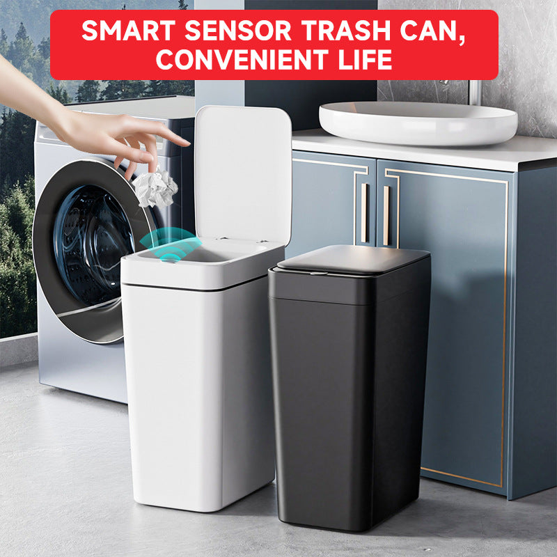 Grey Smart Sensor Trash Can – Slim, Durable, and Hands-Free Waste Bin for Kitchen, Bathroom, or Living Room - Image 2