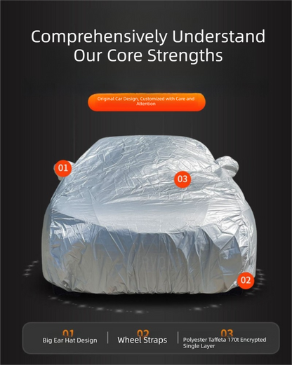 Silver YXL Off-Road Vehicle Cover – 170T taffeta fabric, all-weather vehicle protection(4900×2000×1850MM) - Image 2