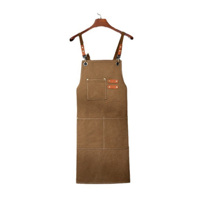 Black 16-ounce Heavy-Duty Canvas Apron – Durable, Waterproof & Oil-Resistant Kitchen Workwear for Cooking and Crafting - Image 5