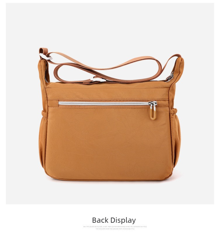 Black Multi-Pocket Lightweight Nylon Crossbody Bag – Stylish, Functional, and Spacious Shoulder Bag for Women - Image 6
