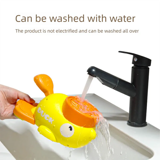 Yellow Interactive Duck-Shaped Automatic Pet Feeder – Smart Treat Dispenser for Cats & Dogs with 3 Adjustable Port Sizes - Image 3