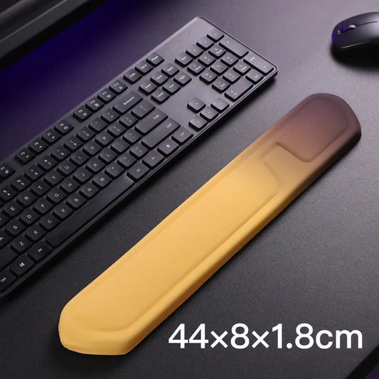Yellow Comfortable Memory Foam Wrist Rest Set – Ergonomic Mouse Pad & Keyboard Hand Support for Office and Home Use - Image 2